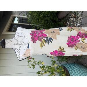 NWT Billabong Hot Pink Floral Surf Hi Low Flowy Sundress S